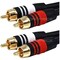 Monoprice 50ft Premium 2 RCA Plug/2 RCA Plug M/M 22AWG Cable - Black 2868 - alternate 2