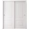 Sartodoors Sliding Closet Bypass Doors 72 x 84 inches, BASIC 9422 White, Rails Hardware Set, Wood Solid Bedr BASIC9422DBD-SKIN-7284 - alternate 1
