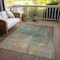 Homeroots 3' X 5' Artichoke Green Gray And Gold Abstract Washable Indoor Outdoor Area Rug 603059 - alternate 8