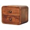 Homeroots 12" Brown Solid Wood Two Drawer Floating Nightstand 653840 - alternate 9