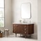 James Martin Vanities Amberly 48'' S Vanity, Mid-Century Walnut w/ Jasmine Pearl Top w/FreePower Wireless Charger 670-V48-WLT-FEJP - alternate 9