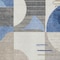 Homeroots 3' X 5' Blue Gray And Ivory Geometric Washable Indoor Outdoor Area Rug 617974 - alternate 9