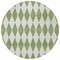 Homeroots 8' Green And Ivory Round Geometric Washable Indoor Outdoor Area Rug 577051 - alternate 6
