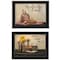 Homeroots Set Of Two Twice Blessed 2 Black Framed Print Wall Art, 2PK 407091 - alternate 1