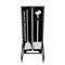 5S Supplies Housekeeping Shadow Board Broom Station V7, Black / Gray, Kit + Stand HSB-V7-BLACK/GRAY-KIT-STAND - alternate 1