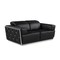 Homeroots 70" Black And Silver Italian Leather Loveseat 551602 - alternate 13