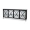 Homeroots 79in Black And White Iron Sideboard Soft Close with Four Glass Doors 611014 - alternate 1