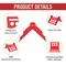 Mytee Products V Shaped Board 4in Red Plastic Corner Edge Protectors for Cargo Loads, Tie Down Strap Guard PCP-Red - alternate 8