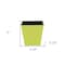 Homeroots 5in Lime Green Recycled Plastic Indoor Outdoor Square Pot Planter 488257 - alternate 3