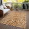 Homeroots 8' X 10' Copper And Tan Animal Print Washable Indoor Outdoor Area Rug 600645 - alternate 8