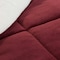 Lavish Home King Size Comforter Set 3-Piece Sherpa and Fleece Bedspread with Pillow Shams, Burgundy 66-401-K-B - alternate 3