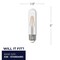 Bulbrite 40-Watt Equivalent T9 Clear Dimmable Edison LED Light Bulb Warm White, 2PK 861575 - alternate 4
