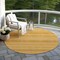 Homeroots 8' Wheat And Gold Round Striped Washable Indoor Outdoor Area Rug 610626 - alternate 9