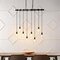 Jonathan Y Rhys 40" 8-Light Vintage Industrial Driftwood Iron LED Linear Chandelier w/Height Adjustable Bulbs, B JYL1330A - alternate 13