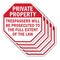 Signmission Private Property Trespassers Will B, 10 inch X 10 inch, Aluminum Metal Signs, 5PK OC-A-5Pack-10-144 - alternate 1