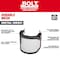 Milwaukee Tool BOLT Full Face Shield - Metal Mesh (Compatible with Milwaukee Safety Helmets & Hard Hats) 48-73-1430 - alternate 8