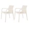 Homeroots Set of Two White Heavy Duty Plastic Outdoor Stacking Dining Chairs, 2PK 565202 - alternate 1