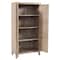 Homeroots 72in Ivory Distressed Solid Wood Frame Accent Cabinet With Two Doors 620847 - alternate 7