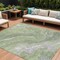 Homeroots 9' X 12' Artichoke Green Lavender And Ivory Abstract Washable Indoor Outdoor Area Rug 618194 - alternate 1