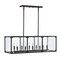 Jonathan Y Paysan 35" Linear 10-Light Adjustable Iron/Seeded Glass Rustic Farmhouse LED Pendant, Oil Rubbed Bron JYL7515A - alternate 13