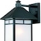 Homeroots Matte Black Frosted Glass Lantern Wall Light 398641 - alternate 5