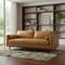Homeroots 89" Sienna Leather Sofa With Brown Legs 640973 - alternate 7