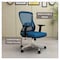 Leisuremod Adorit Ergonomic Office Chair - Mesh Back, Cotton Seat, Adjustable Height & 360 deg Swivel AO60BU - alternate 6