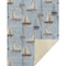 Homeroots 50" X 70" Beige Ivory And Sky Blue Sailboat Microfiber Plush Throw Blanket 712539 - alternate 1