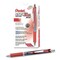 Pentel EnerGel RTX Deluxe Gel Pen, Retractable, Medium 0.7 mm, Red Ink, Red/Blue Barrel, 12PK BLN77-B - alternate 1