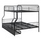 Homeroots Black Full Over Queen Contemporary Metal Bunk Bed With Drawers 590299 - alternate 8