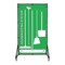 5S Supplies Housekeeping Shadow Board Broom Station V9, Green / White, Kit HSB-V9-GREEN/WHITE-KIT - alternate 1