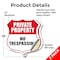 Signmission Private Property Shield Sign No Trespass, 18 inch X 18 inch, Vinyl Decal, 2PK SHI-D-2PACK-18-454 - alternate 5