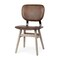 Homeroots Set of Two Brown Leather And Solid Wood Open Back Dining Side Chairs 605661 - alternate 4