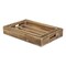 Homeroots 19in Brown Rectangular Wood Handmade Tray With Handles 483316 - alternate 9