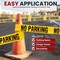 Pyle 4 Pieces Safety Yellow No Parking Barricade Tape Set PNPCTX4 - alternate 5
