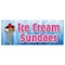 Signmission ICE CREAM SUNDAES BANNER SIGN cones floats banana split egg cream waffle giant B-Ice Cream Sundaes - alternate 1