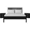 Homeroots Three Piece Black Solid Wood Bedroom Set 523669 - alternate 1