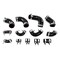 Hps Performance Silicone Intercooler Hose Kit Nissan 1995-1998 Skyline GTR R33 RB26DETT, Black,  57-2097-BLK - alternate 1