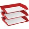 Acrimet Facility 3 Tier Letter Tray Side Load Letter Size Desktop File Organizer Plastic Solid Red 255.VM - alternate 7