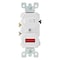 Leviton Wall Switch, 1/2 hp, Toggle, 15 A, White 5226-W - alternate 1