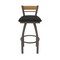 Holland Bar Stool Co Revelle 36in Swivel Extra Tall Bar Stool with Bronze Finish, Medium Back and Black Vinyl Seat 881 - alternate 9