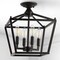 Jonathan Y Plains 12" 4-Light Modern Farmhouse Metal Open-Frame Pagoda LED Semi Flush Mount Mini Lantern, Oil Ru JYL7610A - alternate 8