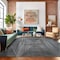 World Rug Gallery Bohemian Stripes Washable Non Slip Area Rug 3 ft x 5 ft Black WR73BLACK3X5 - alternate 7