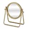 Homeroots 10" Gold Metal Round Tilting Framed Makeup Shaving Tabletop Mirror 716310 - alternate 8