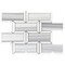 Apollo Tile White Gray 10x12 Equator, Thassos Marble Polished Floor and Wall Mosaic Tile 4.04 sqft/case, 5PK APLMRM88R05A - alternate 1