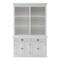 Homeroots 87" White Solid Wood Adjustable Four Tier Bookcase 397122 - alternate 1