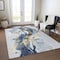 Homeroots 3' X 5' Blue And Gold Abstract Washable Indoor Outdoor Area Rug 611300 - alternate 5