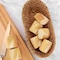 Martha Stewart Rattan Woven 12.5in x 6in Oval Bread Basket in Brown 76603.01 - alternate 7