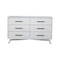 Homeroots 56" White Solid Wood Six Drawer Double Dresser 524114 - alternate 1