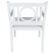 Homeroots 24" White Steel Geo Back Outdoor Arm Chair 606528 - alternate 5